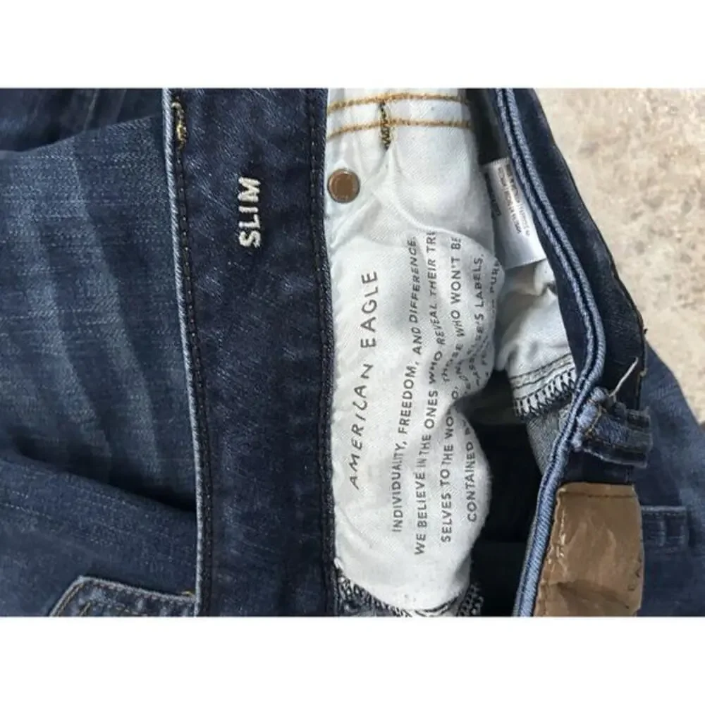 American Eagle Jeans Men 29x30 Blue Denim Next Level Airflex Slim Fit Skinny Leg